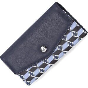 Women's Glacial Blue Money Manager RFID Slim Wallet Card Holder with Coin